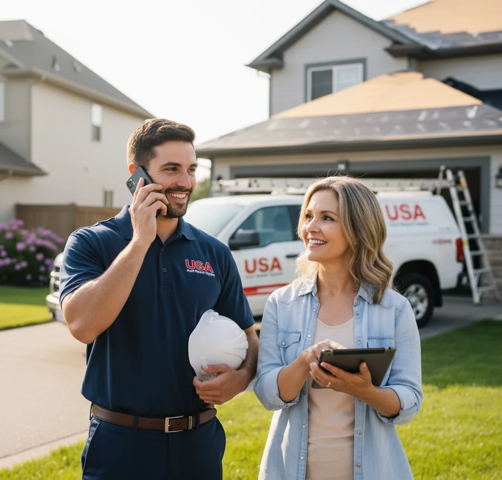 USA Roof Repair Experts customer support in Ponder